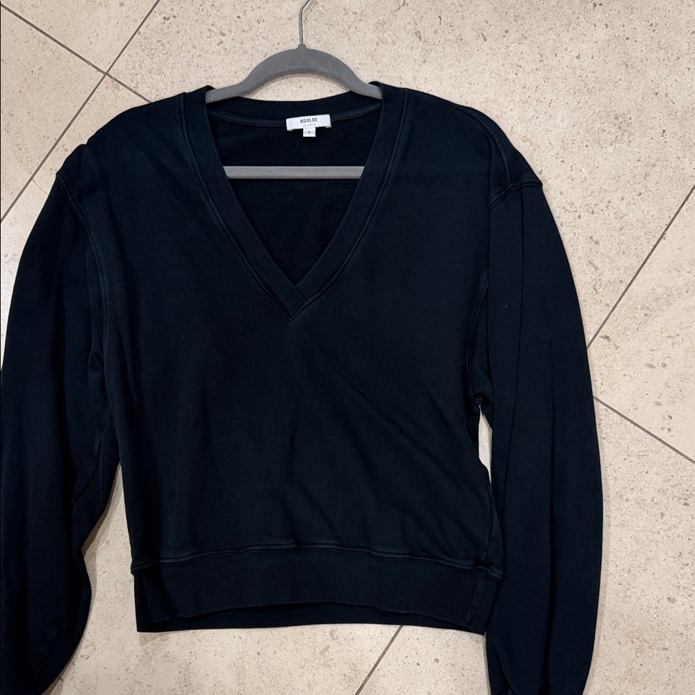 Agolde Black V-Neck Sweater
